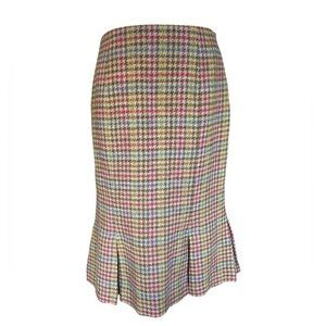 Vintage Barry Bricken Wool Houndstooth Skirt Size 4